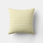 Jaune Cadre Monogramme Lettre Rayures Coussin (Verso)