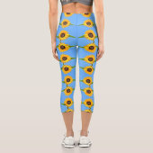 Jaune Capri Leggings de tournesol (Verso)