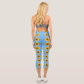 Jaune Capri Leggings de tournesol (Verso)