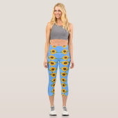 Jaune Capri Leggings de tournesol (Recto)