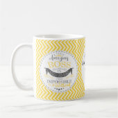 Jaune Chevron Extraordinaire Boss Mug (Gauche)
