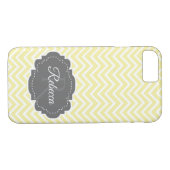 Jaune Chevron Personnalisé Coque-Mate coque iphone (Dos (Horizontal))