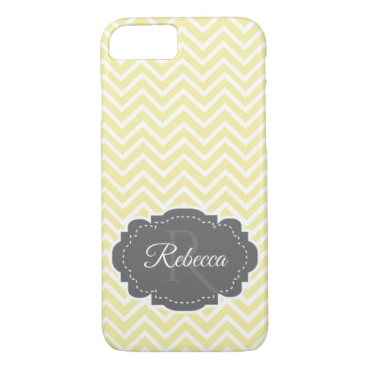 Jaune Chevron Personnalisé Coque-Mate coque iphone (Dos)