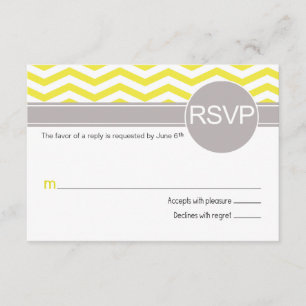 Jaune chic de Deandra Chevron RSVP
