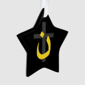 Jaune chrétien de croix de solidarité de symbole (devant)