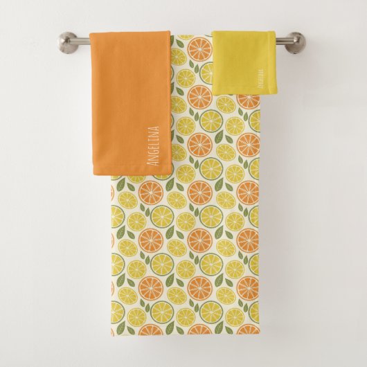 Jaune citron orange Motif nom blanc (En situation)
