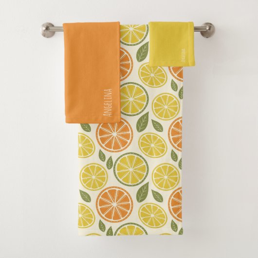 Jaune citron orange Motif nom blanc (En situation)