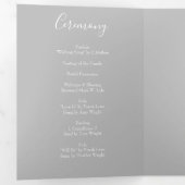 Jaune clair et gris et Rose Programmes de mariage  (Intérieur en premier)