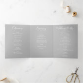 Jaune clair et gris et Rose Programmes de mariage  (Intérieur)