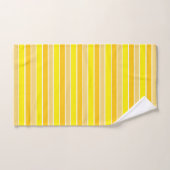 Jaune clair et orange rayé (Serviette à main)
