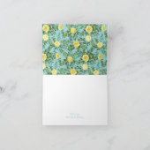 Jaune clair et Turquoise Aqua Rose Merci Floral (Intérieur)