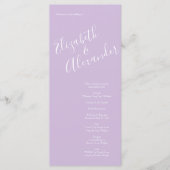 Jaune clair & Lilac Violet Rose Programmes de mari (Devant)