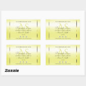 Jaune clair moderne Étiquette Bijoux Monogramme (Feuille)