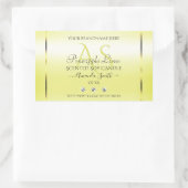 Jaune clair moderne Étiquette Bijoux Monogramme (Sac)