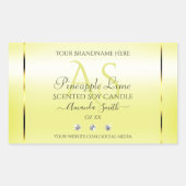 Jaune clair moderne Étiquette Bijoux Monogramme (Devant)
