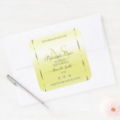 Jaune clair moderne Étiquette Bijoux Monogramme (Enveloppe)