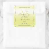 Jaune clair moderne Étiquette Bijoux Monogramme (Sac)