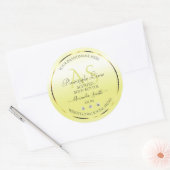 Jaune clair moderne Étiquette Bijoux Monogramme (Enveloppe)