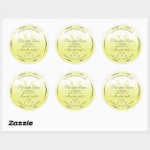 Jaune clair moderne Étiquette Bijoux Monogramme (Feuille)
