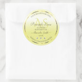 Jaune clair moderne Étiquette Bijoux Monogramme (Sac)