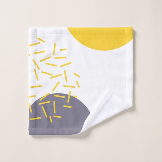 Jaune, cool, moderne, art géométrique tendance (Gant de toilette)