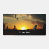 Jaune coucher de soleil Grassy Meadow Desk Mat (Recto)