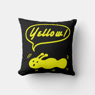 Jaune! Coussin décoratif