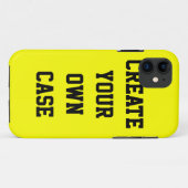 Jaune créez votre propre coque (Dos (Horizontal))