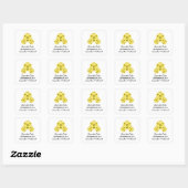 Jaune D20 dés Enregistrer les stickers Date (Feuille)