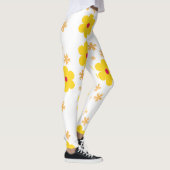 Jaune Daffodiles de printemps Leggings (Droite)