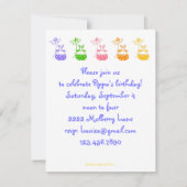 Jaune Daisy Bunny invitation anniversaire (Dos)