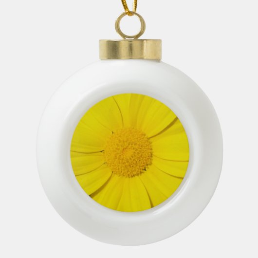 Jaune Daisy ornements personnalisés (Devant)