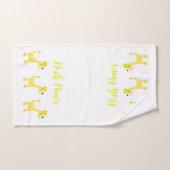 Jaune de caniche à dessin Posh Paws Ensemble de se (Serviette à main)