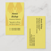 Jaune de carte de visite professionnelle de visite (Devant / Derrière)