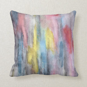 Jaune de coussin d'arc-en-ciel de bois d'ébène