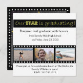 Jaune de star de Hollywood de faire-part (Devant / Derrière)