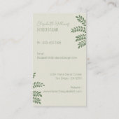 Jaune décorateur intérieur Carte de visite vertica (Dos)