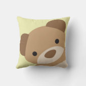 Jaune décoratif de coussin de crèche d'ours de (Verso)