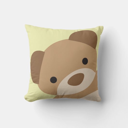 Jaune décoratif de coussin de crèche d'ours de (Recto)
