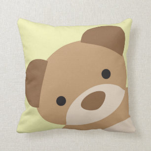 Jaune décoratif de coussin de crèche d'ours de