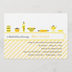 Jaune des invitations de Fête de la mariée