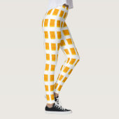 Jaune doré À damiers Leggings (Droite)