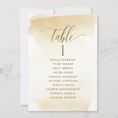 Jaune Doré, Cartes de Plan de Table avec Noms des (Devant)