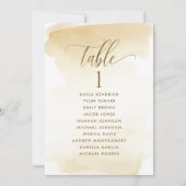 Jaune Doré, Cartes de Plan de Table avec Noms des (Dos)