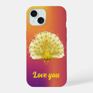Jaune Doré Royal Paon Amour Vous Anniversaire