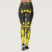 Jaune Doted Élégante Femmes Leggings (Dos)