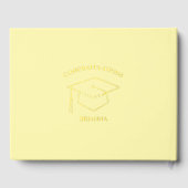 Jaune doux moderne photo fête de remise de diplôme (Verso)