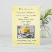 Jaune élégant avec invitation de Pâques Rose (Debout devant)