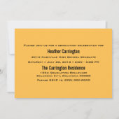Jaune Elegant Script Photo Invitation (Dos)