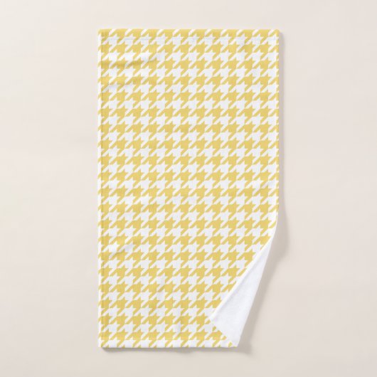 Jaune En vichy Plaid et Houndstooth (Serviette à main)